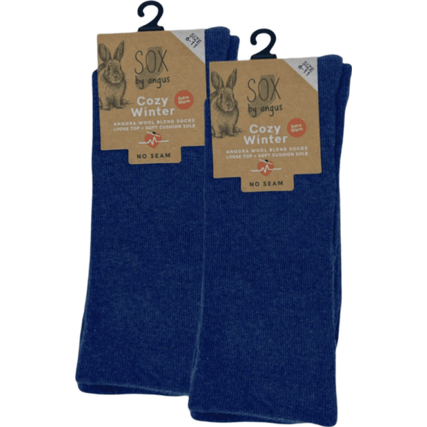 Cozy Angora Blend Denim Socks: No Seam, Loose Top Comfort - Your Feet Will Thank You!